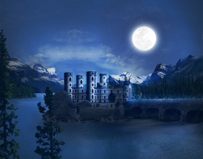 Day  to night scene covnersion - Matte Painting