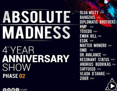 Tenzi FM presents Absolute Madness 4th Anniversary Show