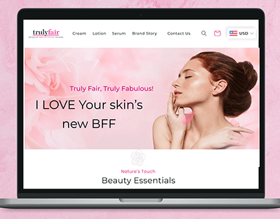 Truly Fair Beauty Website Landing Page