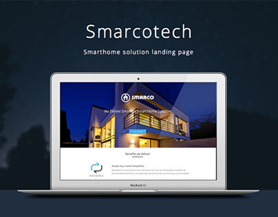 Smarcotech - smart home landing page
