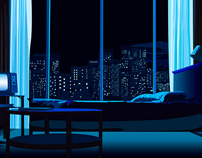 window night city