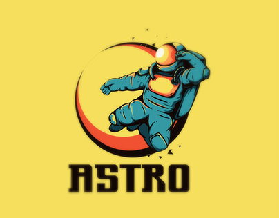 astronaut illustration logo