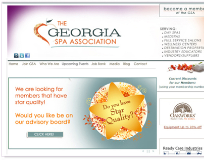 The Georgia Spa Association - Logo, Website and Print