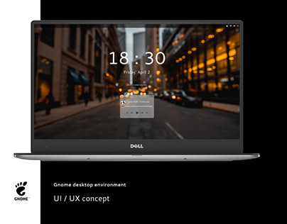 Gnome Desktop Environment UI UX concept