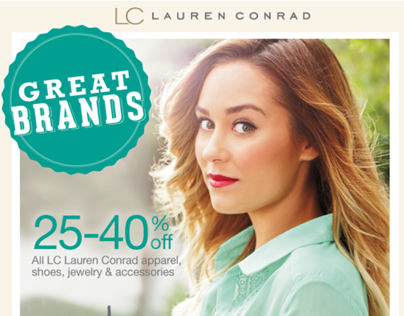 Lauren Conrad Great Brands Email Campaign (Spring 2013)