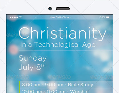 Christianity In a Technological Age Church Flyer Templa