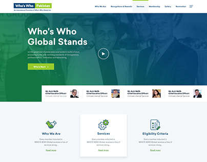 Who is Who website redesign