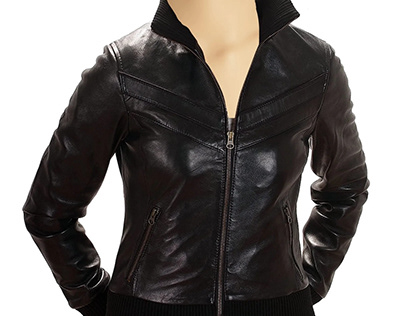 Round Neck Collar Jacket | leatherjacketsales.com