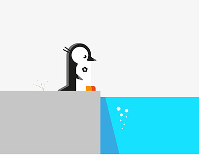 Creating Penguin bird in adobe illustrator.