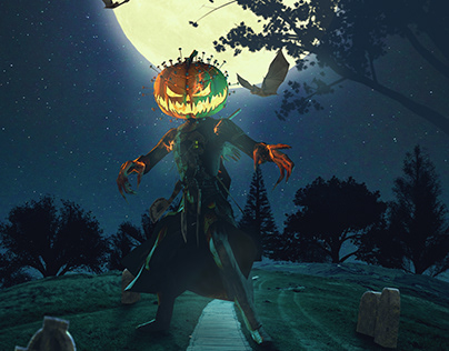 Pumpkin Monster - Photo Manipulation Photoshop