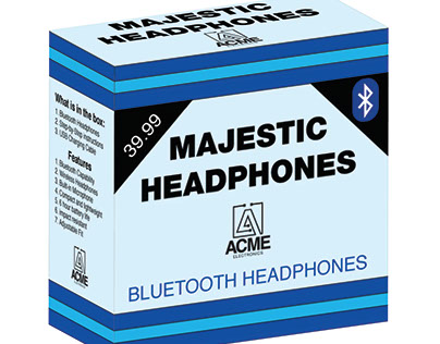 Die-line for headphone box