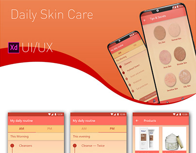 Daily Skin care UI/UX Design
