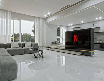 Living room and Kitchen renders