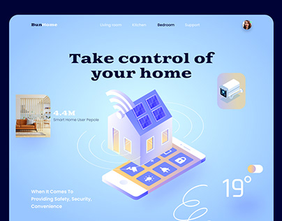 Website design: Smart Home Landing page