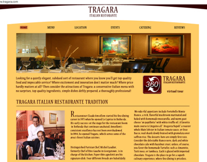 Web Design of Italian Restaurant