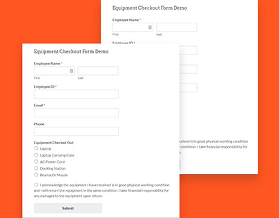 Equipment Checkout Gravity Forms