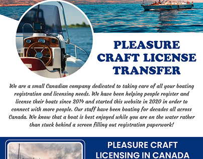 Pleasure Craft License with VesselRegistration.ca