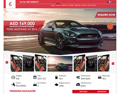 Car website mock up Design