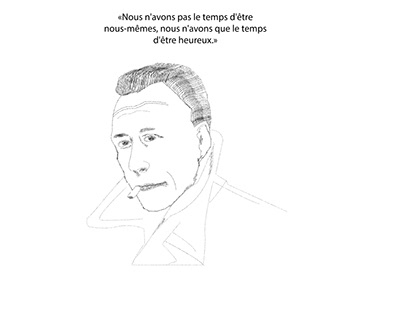 Portrait typographique Albert Camus