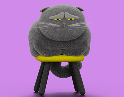 3D grumpy cat