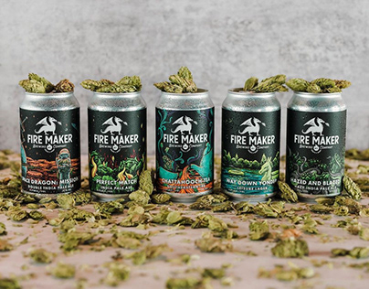 Labels for Fire Maker Brewing Company
