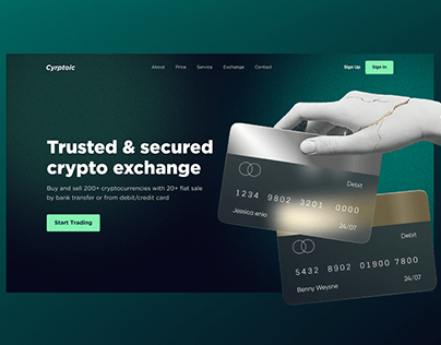 Crypto currency website UI