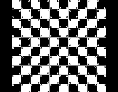 Poster Tipográfico "Bulging Checkerboard"