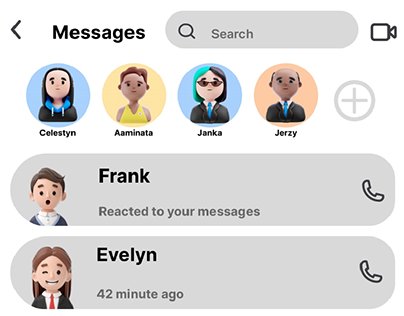 Messages page Avatar UI