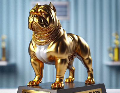 American Bully Gold Trophy