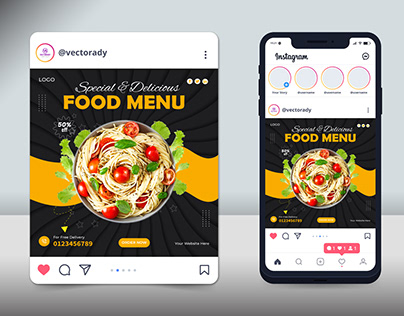 creative food social media post design