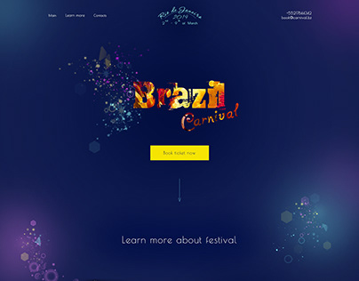 Rio carnival, Landing page