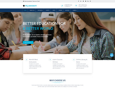 TPG University – Free Education WordPress theme