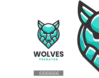 Wolf Simple Mascot Logo