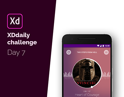 XDdailychallenge | Player experience for a music app