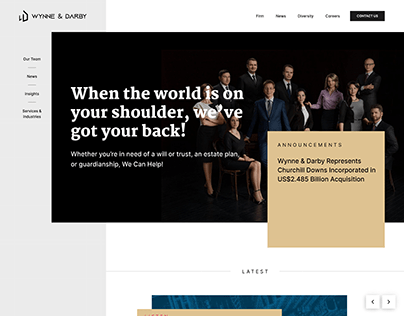 Wynne & Darby : Law Firm Landing Page | Concept