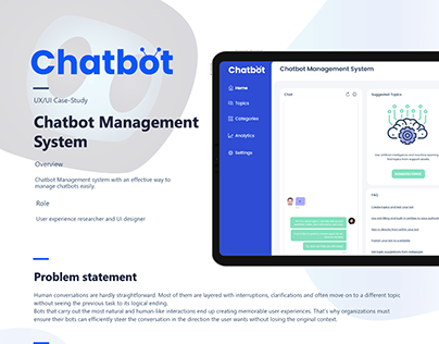 UX/UI Case Study for Chatbot Management System