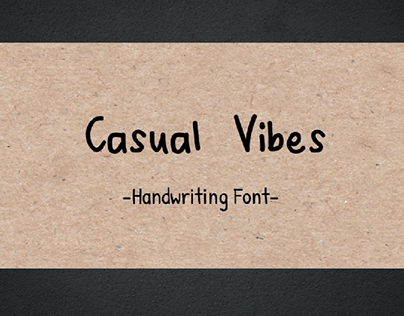 Casual Vibes - Handwriting Font