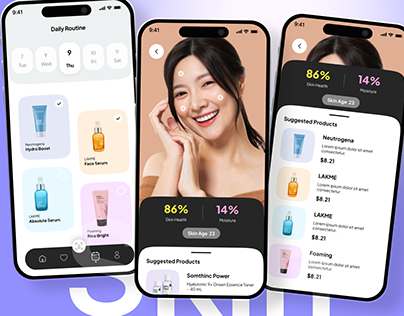Skincare app design mobile app