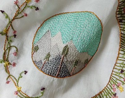 Hand Embroidered Handkerchief