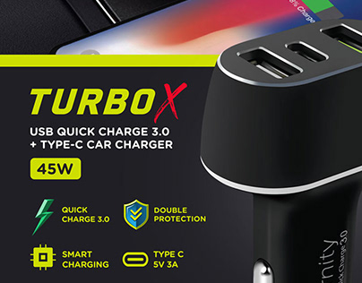 Eternity Turbo X - 3 ports USB Car Charger