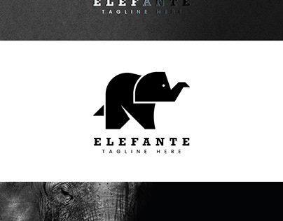 Minimalist Elephant Logo Design