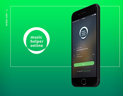 Music Helper Online iOS App Design