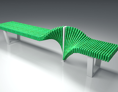 Recicled Plastic Bench for Coca Cola