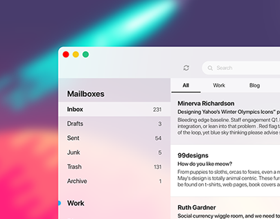 Minimalistic macOS Mail app