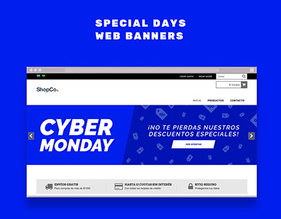 Special days web banners for Tienda Nube customers