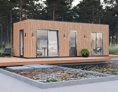 Modular house in the forest