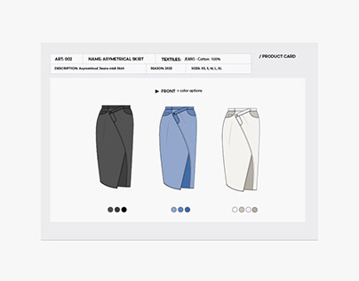 Product Card / design/ asymmetrical skirt