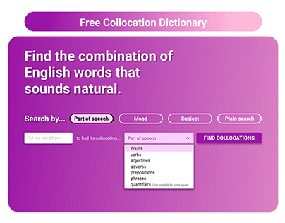 Free Collocation Dictionary - Web Redesign
