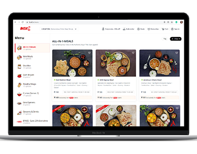BOX8 Desi Meals: Category menu icons