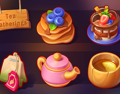 Tea gatherings icons